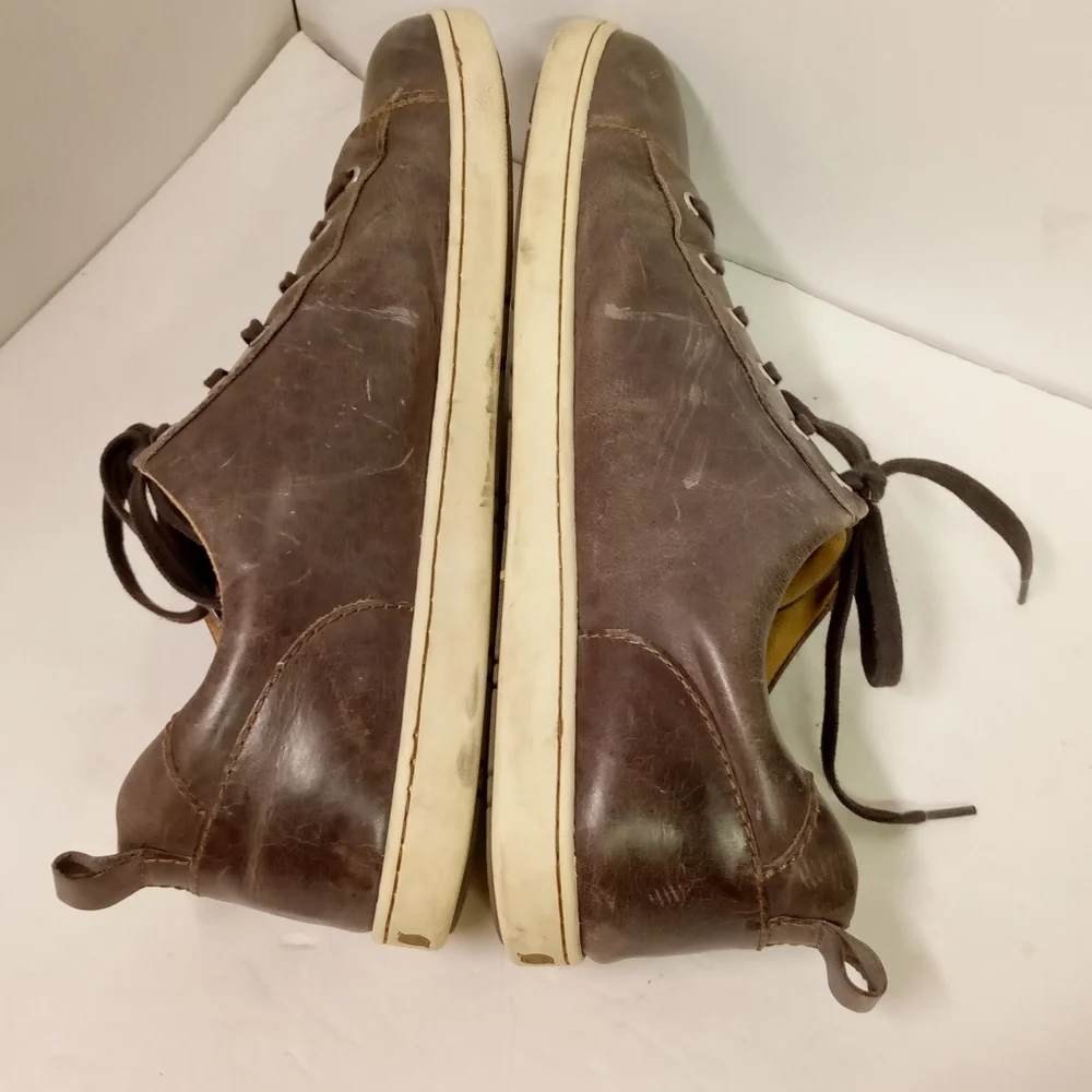 Born Leather Sneakers Charcoal Grey Low Top Size 13M Style H58822